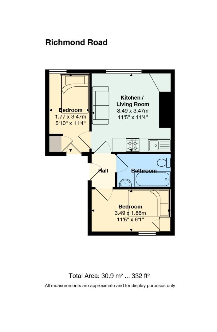 Floorplan for Richmond Road, Roath